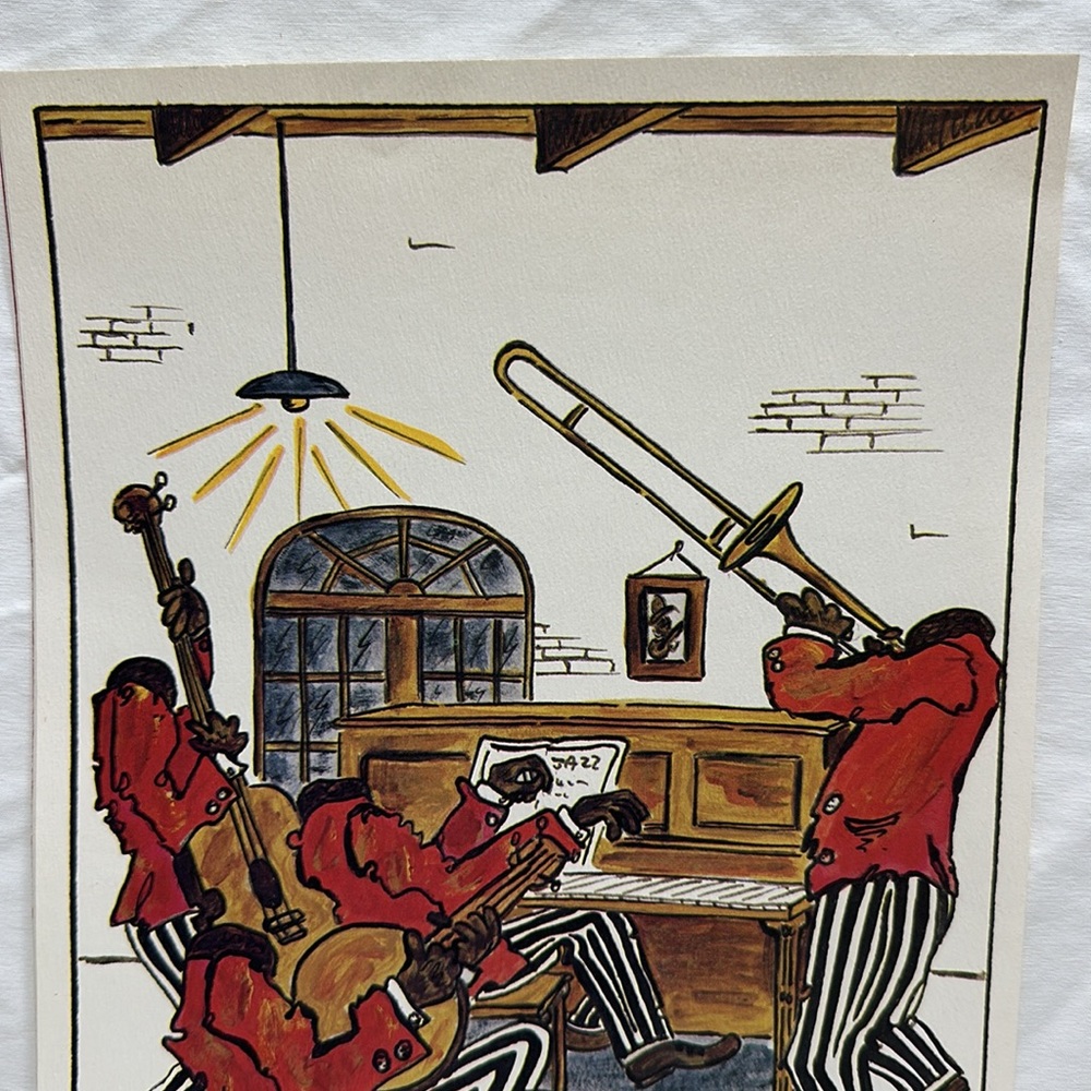 New Orleans Jazz Band lithograph - Picture 2 of 6